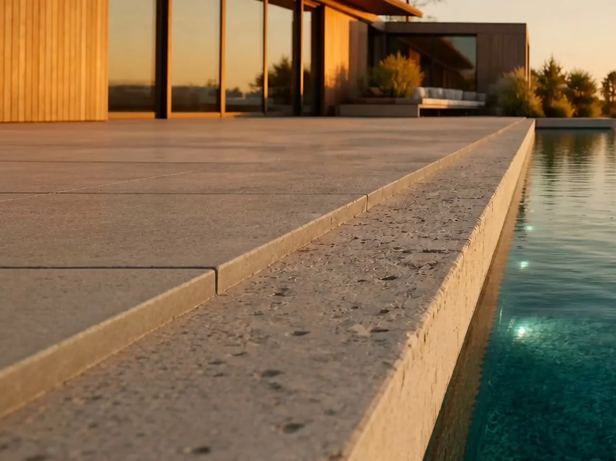 Detalle de revestimiento de piscina