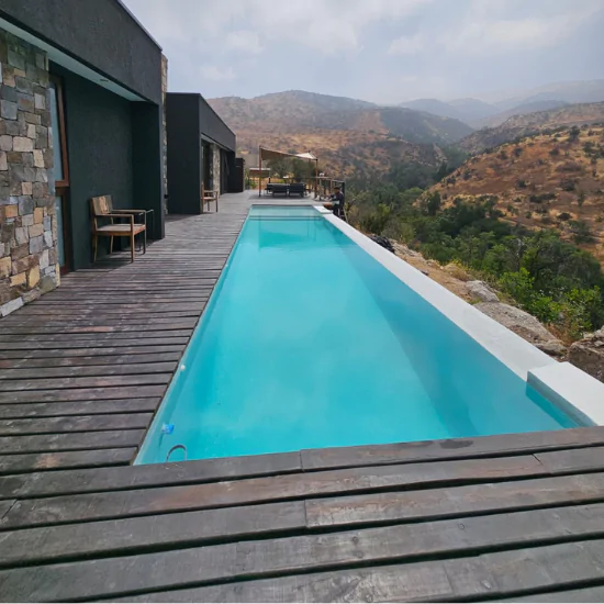 Piscina residencial terminada en Quilpué